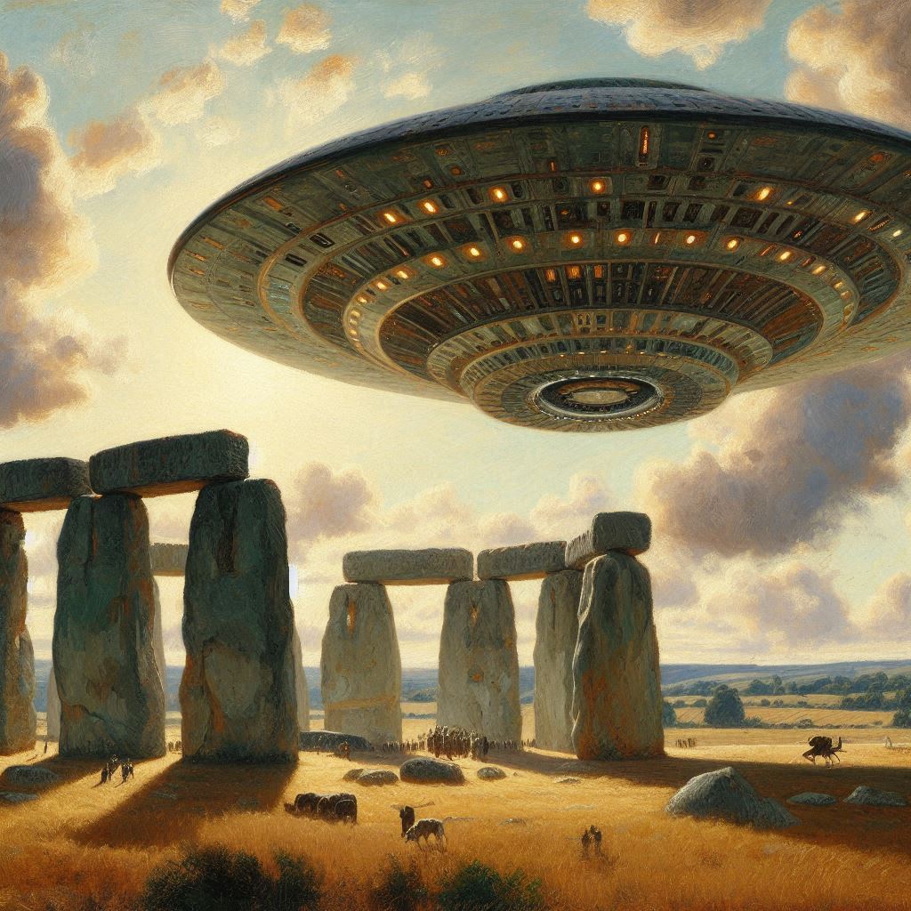 A-UFO-flying-over-Stonehenge-in-the-style-of-Constable